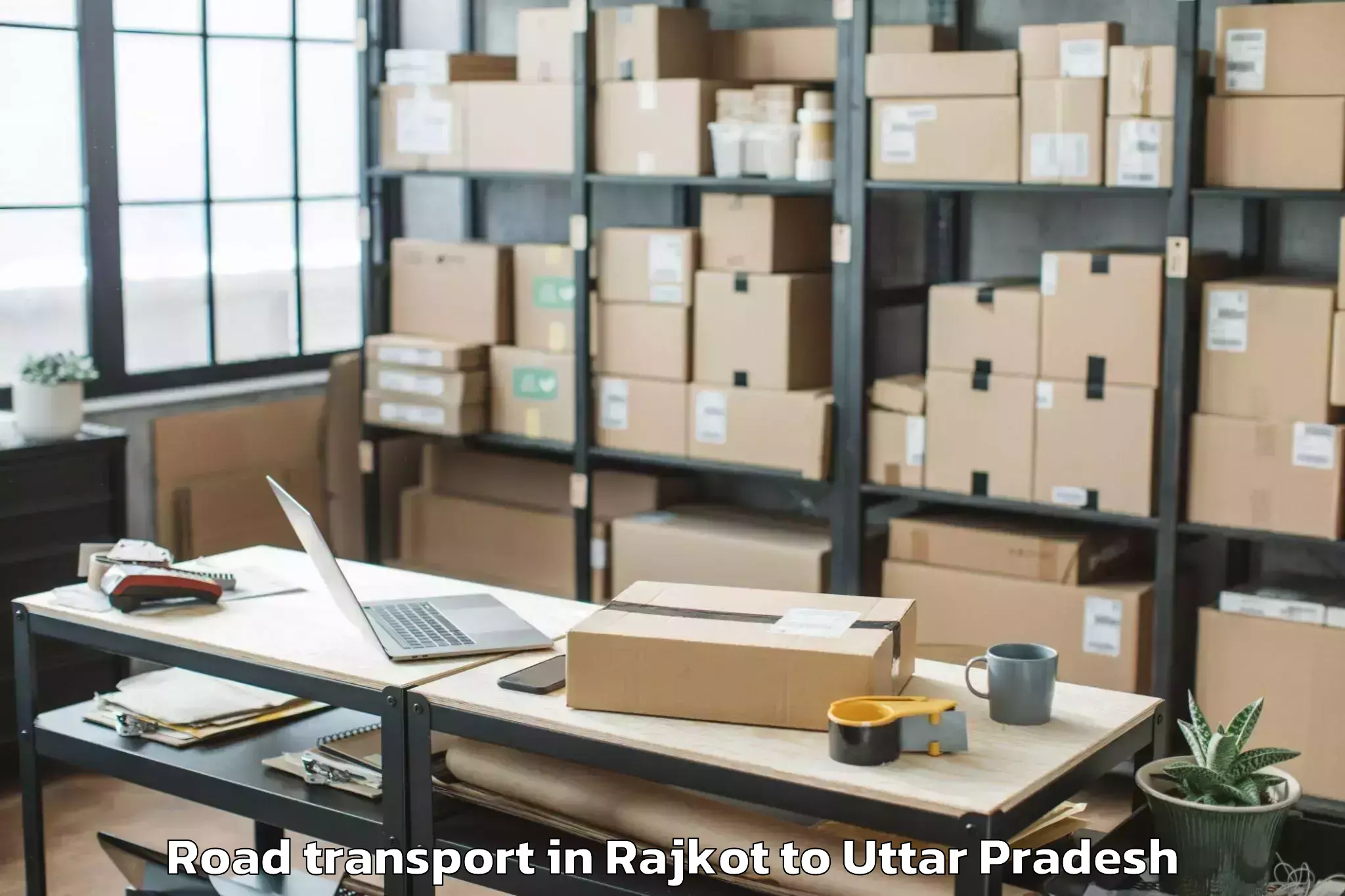 Quality Rajkot to Phoenix United Mall Bareily Road Transport